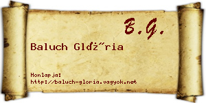 Baluch Glória névjegykártya